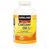 Kirkland Signature Cod Liver Oil Extra High Strength 400 Capsules